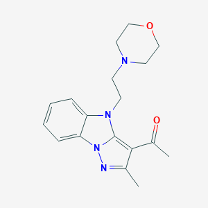 molecular formula C18H22N4O2 B377637 1-[2-methyl-4-(2-morpholin-4-ylethyl)-4H-pyrazolo[1,5-a]benzimidazol-3-yl]ethanone 