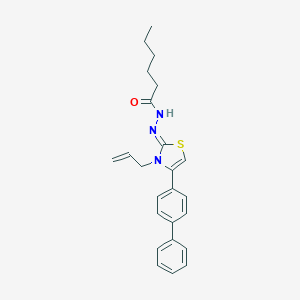 N'-(3-allyl-4-[1,1'-biphenyl]-4-yl-1,3-thiazol-2(3H)-ylidene)hexanohydrazide