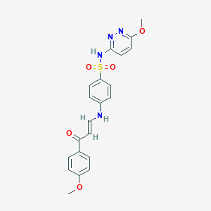 molecular formula C21H20N4O5S B377639 4-{[3-(4-methoxyphenyl)-3-oxo-1-propenyl]amino}-N-(6-methoxy-3-pyridazinyl)benzenesulfonamide 