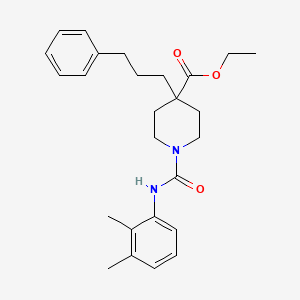 molecular formula C26H34N2O3 B3776427 ethyl 1-{[(2,3-dimethylphenyl)amino]carbonyl}-4-(3-phenylpropyl)-4-piperidinecarboxylate 