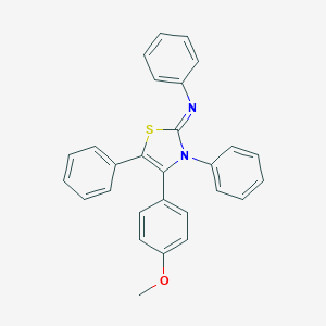 N-(4-(4-methoxyphenyl)-3,5-diphenyl-1,3-thiazol-2(3H)-ylidene)-N-phenylamine