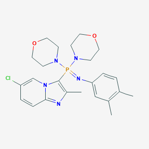 molecular formula C24H31ClN5O2P B377650 6-Chloro-3-{(3,4-dimethylphenyl)[di(4-morpholinyl)]phosphorimidoyl}-2-methylimidazo[1,2-a]pyridine 