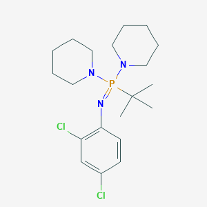 molecular formula C20H32Cl2N3P B377652 Tert-butyl-(2,4-dichlorophenyl)imino-di(piperidin-1-yl)-lambda5-phosphane 
