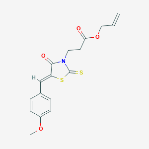 molecular formula C17H17NO4S2 B377653 Allyl 3-[5-(4-methoxybenzylidene)-4-oxo-2-thioxo-1,3-thiazolidin-3-yl]propanoate CAS No. 302902-53-0