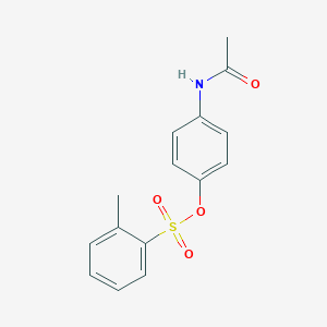 molecular formula C15H15NO4S B377658 4-(Acetylamino)phenyl 2-methylbenzenesulfonate 