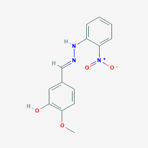 molecular formula C14H13N3O4 B377663 3-Hydroxy-4-methoxybenzaldehyde {2-nitrophenyl}hydrazone 