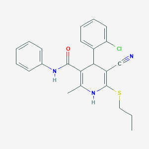 4-(2-chlorophenyl)-5-cyano-2-methyl-N-phenyl-6-(propylsulfanyl)-1,4-dihydro-3-pyridinecarboxamide