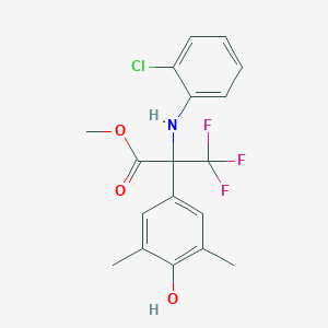 Methyl 2-(2-chloroanilino)-3,3,3-trifluoro-2-(4-hydroxy-3,5-dimethylphenyl)propanoate