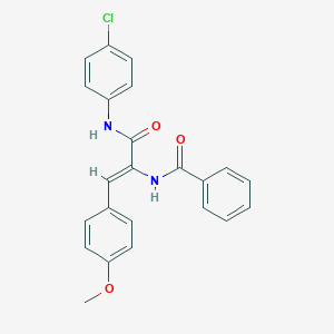 molecular formula C23H19ClN2O3 B377685 N-[1-[(4-chloroanilino)carbonyl]-2-(4-methoxyphenyl)vinyl]benzamide 