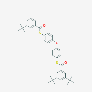 molecular formula C42H50O3S2 B377686 S-(4-{4-[(3,5-ditert-butylbenzoyl)sulfanyl]phenoxy}phenyl) 3,5-ditert-butylbenzenecarbothioate 