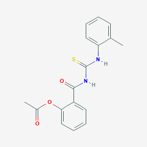 molecular formula C17H16N2O3S B377690 2-{[(2-Toluidinocarbothioyl)amino]carbonyl}phenyl acetate CAS No. 298206-56-1