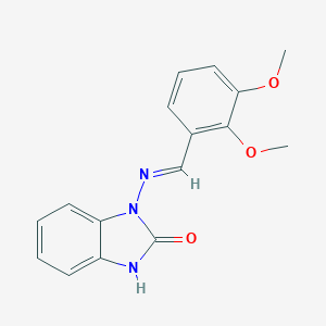 molecular formula C16H15N3O3 B377695 1-[(2,3-dimethoxybenzylidene)amino]-1,3-dihydro-2H-benzimidazol-2-one 