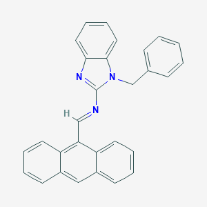 molecular formula C29H21N3 B377696 N-(9-anthrylmethylene)-N-(1-benzyl-1H-benzimidazol-2-yl)amine 