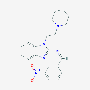 2-({3-nitrobenzylidene}amino)-1-[2-(1-piperidinyl)ethyl]-1H-benzimidazole