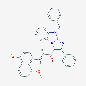 molecular formula C37H29N3O3 B377705 1-(9-benzyl-2-phenyl-9H-imidazo[1,2-a]benzimidazol-3-yl)-3-(4,8-dimethoxy-1-naphthyl)-2-propen-1-one 
