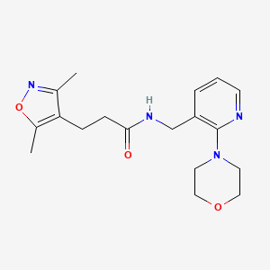 3-(3,5-dimethyl-4-isoxazolyl)-N-{[2-(4-morpholinyl)-3-pyridinyl]methyl}propanamide