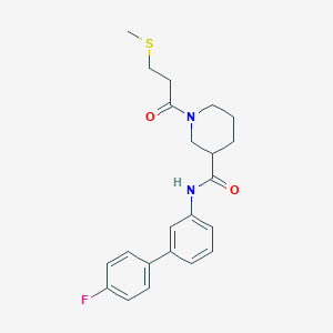 N-(4'-fluoro-3-biphenylyl)-1-[3-(methylthio)propanoyl]-3-piperidinecarboxamide