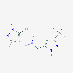 1-(3-tert-butyl-1H-pyrazol-5-yl)-N-[(5-chloro-1,3-dimethyl-1H-pyrazol-4-yl)methyl]-N-methylmethanamine