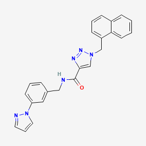 1-(1-naphthylmethyl)-N-[3-(1H-pyrazol-1-yl)benzyl]-1H-1,2,3-triazole-4-carboxamide