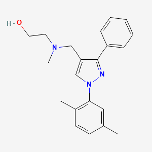 2-[{[1-(2,5-dimethylphenyl)-3-phenyl-1H-pyrazol-4-yl]methyl}(methyl)amino]ethanol