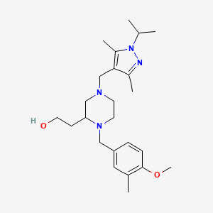 2-[4-[(1-isopropyl-3,5-dimethyl-1H-pyrazol-4-yl)methyl]-1-(4-methoxy-3-methylbenzyl)-2-piperazinyl]ethanol