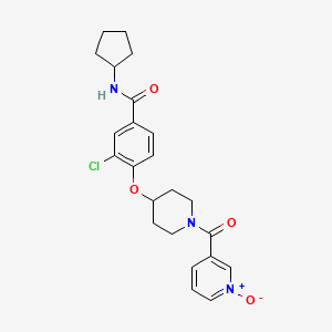 3-chloro-N-cyclopentyl-4-({1-[(1-oxido-3-pyridinyl)carbonyl]-4-piperidinyl}oxy)benzamide