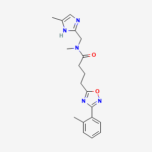 N-methyl-N-[(4-methyl-1H-imidazol-2-yl)methyl]-4-[3-(2-methylphenyl)-1,2,4-oxadiazol-5-yl]butanamide