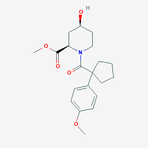 methyl (2R,4S)-4-hydroxy-1-[1-(4-methoxyphenyl)cyclopentanecarbonyl]piperidine-2-carboxylate