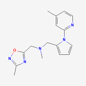 N-methyl-1-(3-methyl-1,2,4-oxadiazol-5-yl)-N-{[1-(4-methylpyridin-2-yl)-1H-pyrrol-2-yl]methyl}methanamine