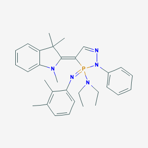 molecular formula C31H38N5P B377722 N-[3-(diethylamino)-2-phenyl-4-(1,3,3-trimethyl-1,3-dihydro-2H-indol-2-ylidene)-3,4-dihydro-2H-1,2,3lambda~5~-diazaphosphol-3-ylidene]-N-(2,3-dimethylphenyl)amine 