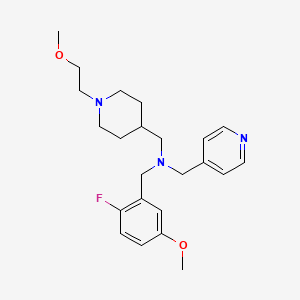 (2-fluoro-5-methoxybenzyl){[1-(2-methoxyethyl)-4-piperidinyl]methyl}(4-pyridinylmethyl)amine