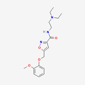 N-[2-(diethylamino)ethyl]-5-[(2-methoxyphenoxy)methyl]-3-isoxazolecarboxamide