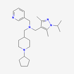 1-(1-cyclopentyl-4-piperidinyl)-N-[(1-isopropyl-3,5-dimethyl-1H-pyrazol-4-yl)methyl]-N-(3-pyridinylmethyl)methanamine