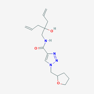 N-(2-hydroxy-2-prop-2-enylpent-4-enyl)-1-(oxolan-2-ylmethyl)triazole-4-carboxamide