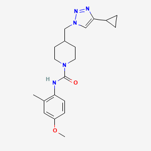 4-[(4-cyclopropyl-1H-1,2,3-triazol-1-yl)methyl]-N-(4-methoxy-2-methylphenyl)-1-piperidinecarboxamide