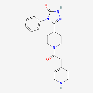 4-phenyl-5-[1-(1,2,3,6-tetrahydro-4-pyridinylacetyl)-4-piperidinyl]-2,4-dihydro-3H-1,2,4-triazol-3-one hydrochloride