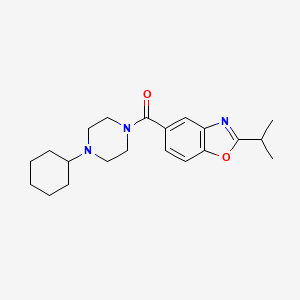 5-[(4-cyclohexyl-1-piperazinyl)carbonyl]-2-isopropyl-1,3-benzoxazole