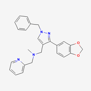 1-[3-(1,3-benzodioxol-5-yl)-1-benzyl-1H-pyrazol-4-yl]-N-methyl-N-(2-pyridinylmethyl)methanamine