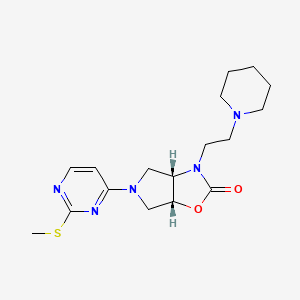 (3aS,6aR)-5-(2-methylsulfanylpyrimidin-4-yl)-3-(2-piperidin-1-ylethyl)-3a,4,6,6a-tetrahydropyrrolo[3,4-d][1,3]oxazol-2-one