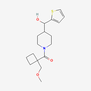 [4-[Hydroxy(thiophen-2-yl)methyl]piperidin-1-yl]-[1-(methoxymethyl)cyclobutyl]methanone