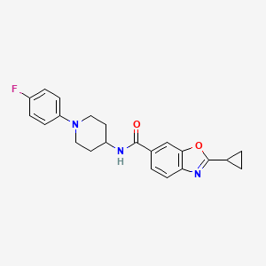 2-cyclopropyl-N-[1-(4-fluorophenyl)piperidin-4-yl]-1,3-benzoxazole-6-carboxamide