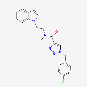 1-(4-chlorobenzyl)-N-[2-(1H-indol-1-yl)ethyl]-N-methyl-1H-1,2,3-triazole-4-carboxamide