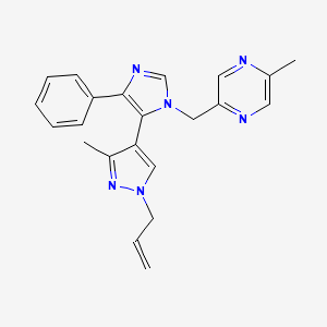 2-{[5-(1-allyl-3-methyl-1H-pyrazol-4-yl)-4-phenyl-1H-imidazol-1-yl]methyl}-5-methylpyrazine