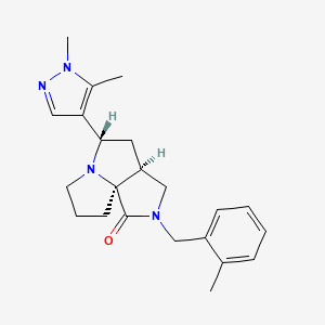 (1S,5S,7S)-7-(1,5-dimethylpyrazol-4-yl)-3-[(2-methylphenyl)methyl]-3,8-diazatricyclo[6.3.0.01,5]undecan-2-one