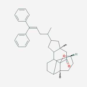 molecular formula C36H44O2 B377737 (4S,14R,17S)-6-(5,5-diphenylpent-4-en-2-yl)-4,17-dimethyl-18-oxapentacyclo[12.3.1.01,9.04,8.012,17]octadecan-2-one 