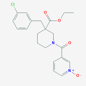 ethyl 3-(3-chlorobenzyl)-1-[(1-oxido-3-pyridinyl)carbonyl]-3-piperidinecarboxylate