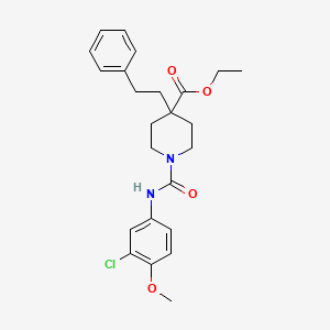 ethyl 1-{[(3-chloro-4-methoxyphenyl)amino]carbonyl}-4-(2-phenylethyl)-4-piperidinecarboxylate