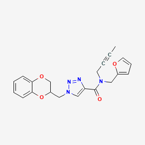 N-2-butyn-1-yl-1-(2,3-dihydro-1,4-benzodioxin-2-ylmethyl)-N-(2-furylmethyl)-1H-1,2,3-triazole-4-carboxamide