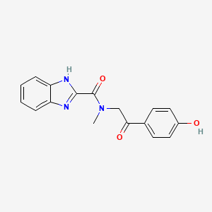 N-[2-(4-hydroxyphenyl)-2-oxoethyl]-N-methyl-1H-benzimidazole-2-carboxamide