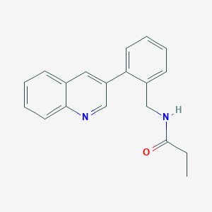 N-(2-quinolin-3-ylbenzyl)propanamide